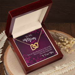 Interlocking Hearts Necklace - To My Mom You Are The Only Person